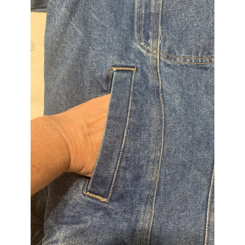 Duke Haband Blue Denim Chore jacket XXL Big Pockets Snap Buttons Work Utility - Picture 11 of 12